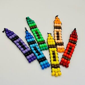 Beaded Kandi Rainbow Crayons